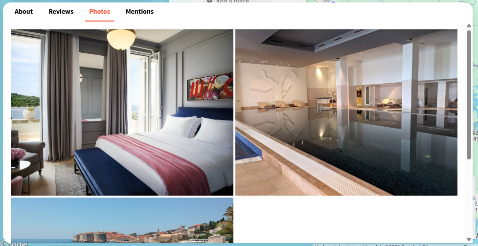 Wanderlog — Hotel Excelsior Dubrovnik photo gallery showing room, pool and Old Town view